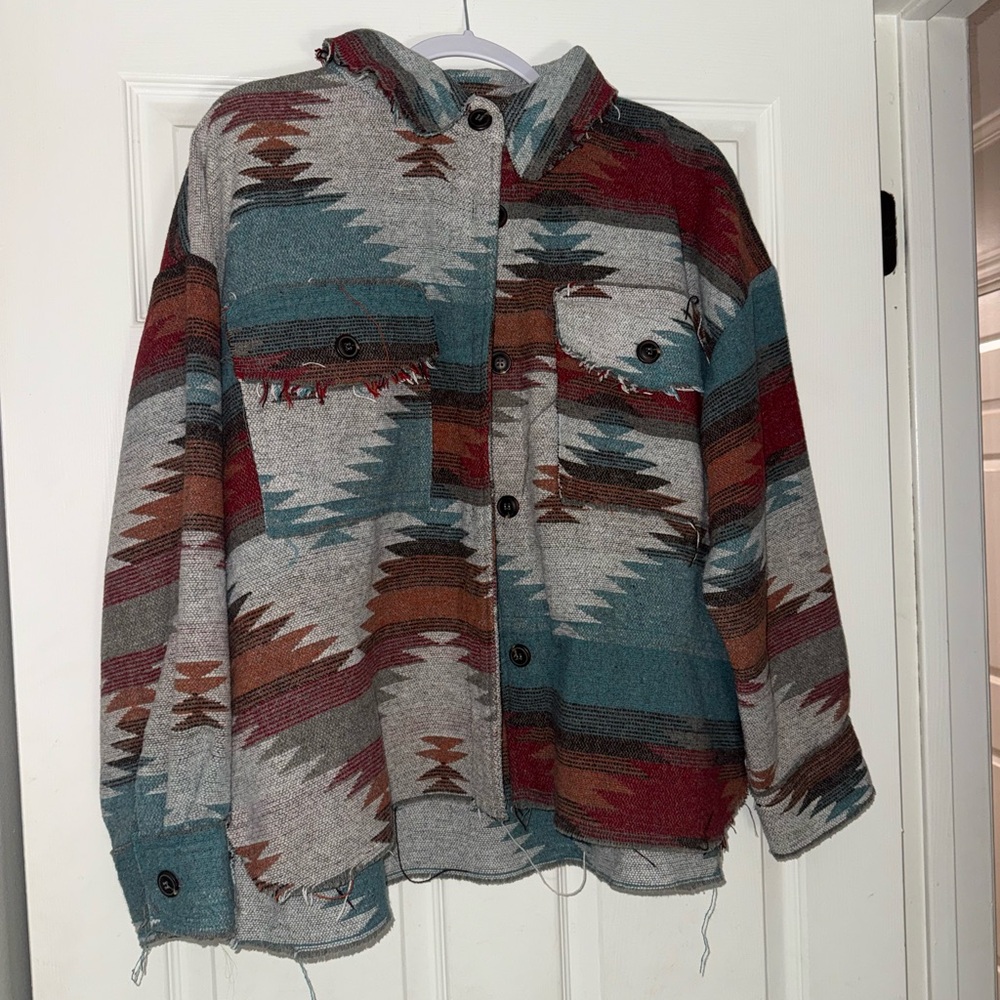 Aztec Button-Up Jacket - image 1